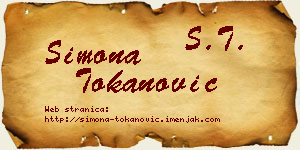 Simona Tokanović vizit kartica